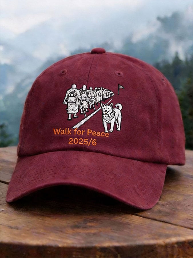 Walk For Peace Printed Casual Hat