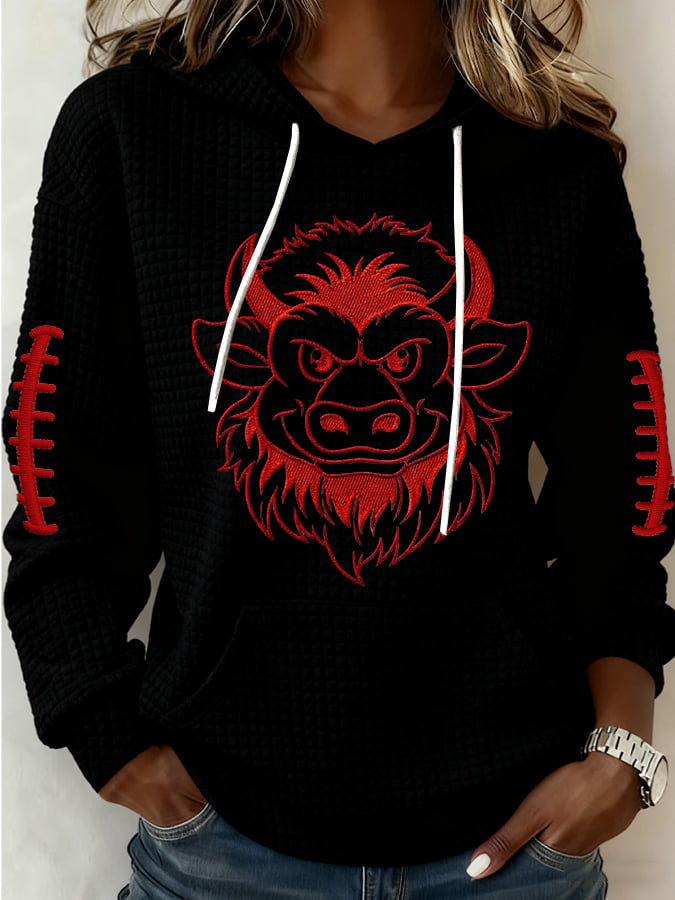 Women's Football Print Casual Sweatshirt