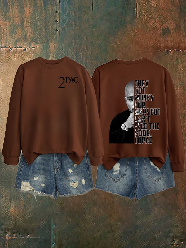 Women's 2Pac Rapper Print Sweatshirt