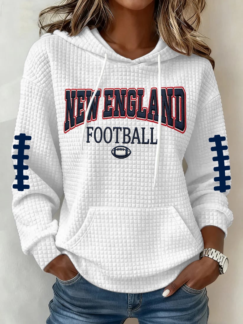 Women's Football Print Hoodie Sweatshirt