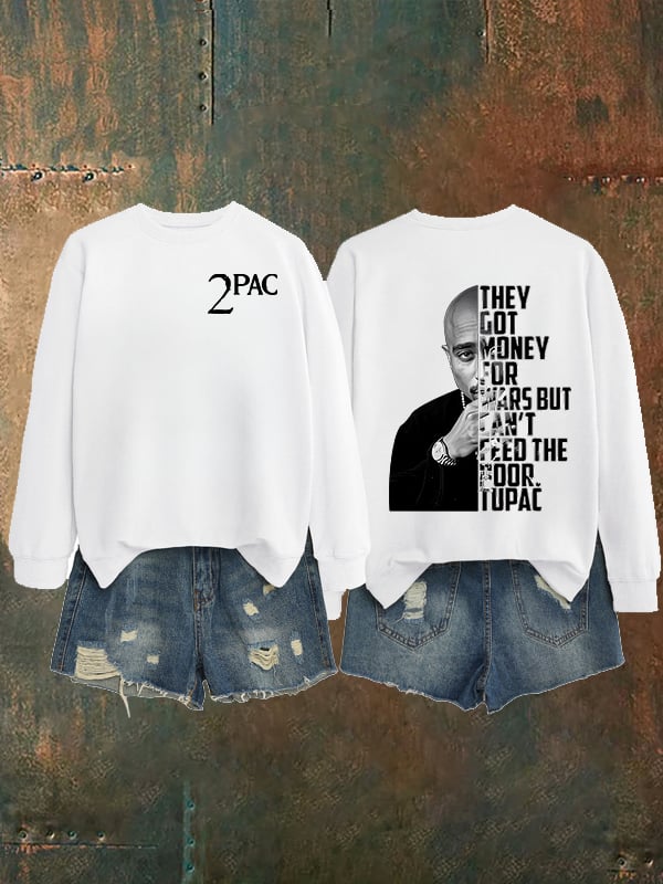 Women's 2Pac Rapper Print Sweatshirt