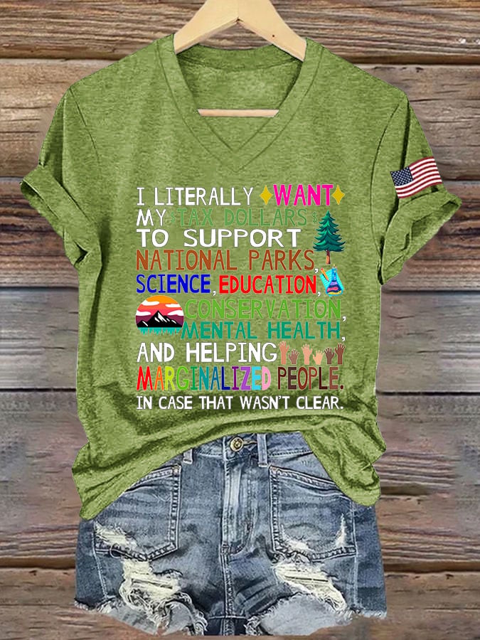 Women's Support Our National Parks Printed T-Shirt