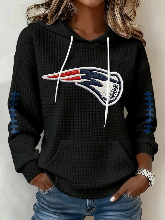 Women's Football Print Hoodie Sweatshirt