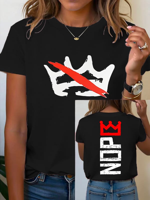 🔥Buy 3 Get 15% Off Women's America has no kings Printed Casual T-Shirt