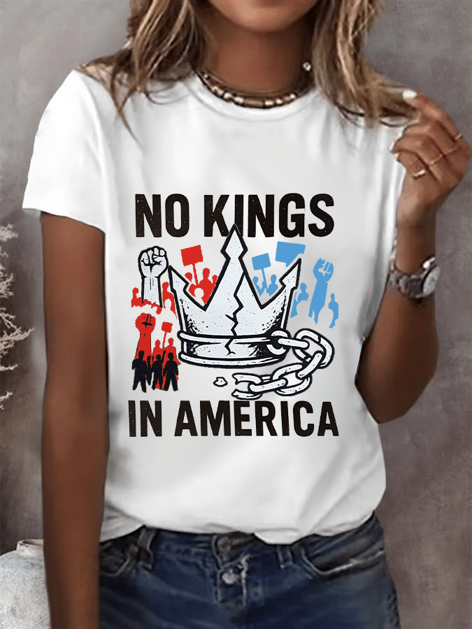 We Serve For The Country Not For The King Print T-Shirt