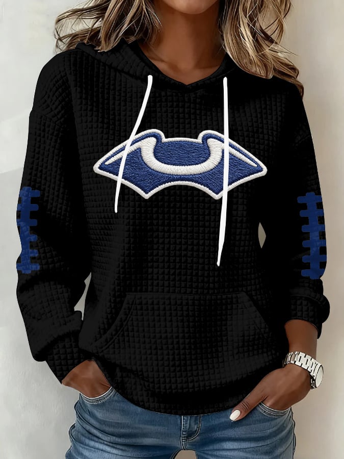 Women's Football Print Hoodie Sweatshirt