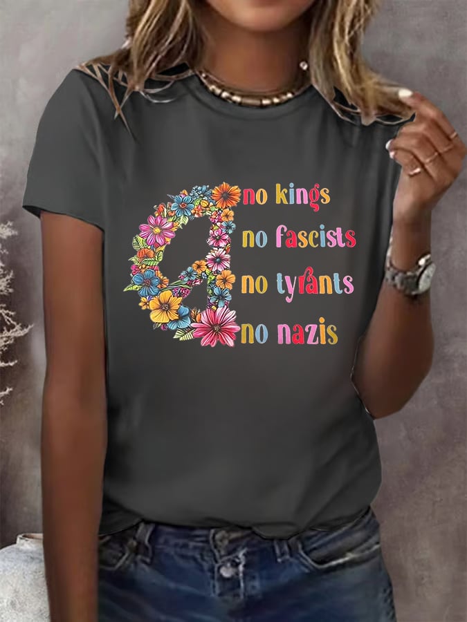 Women's Fashion Casual FDT Reject King Tiger Print T-shirt