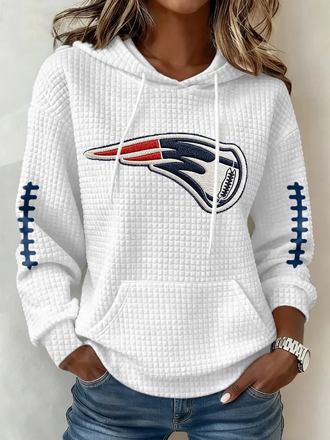 Women's Football Print Hoodie Sweatshirt