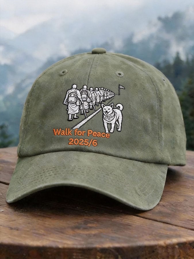 Walk For Peace Printed Casual Hat