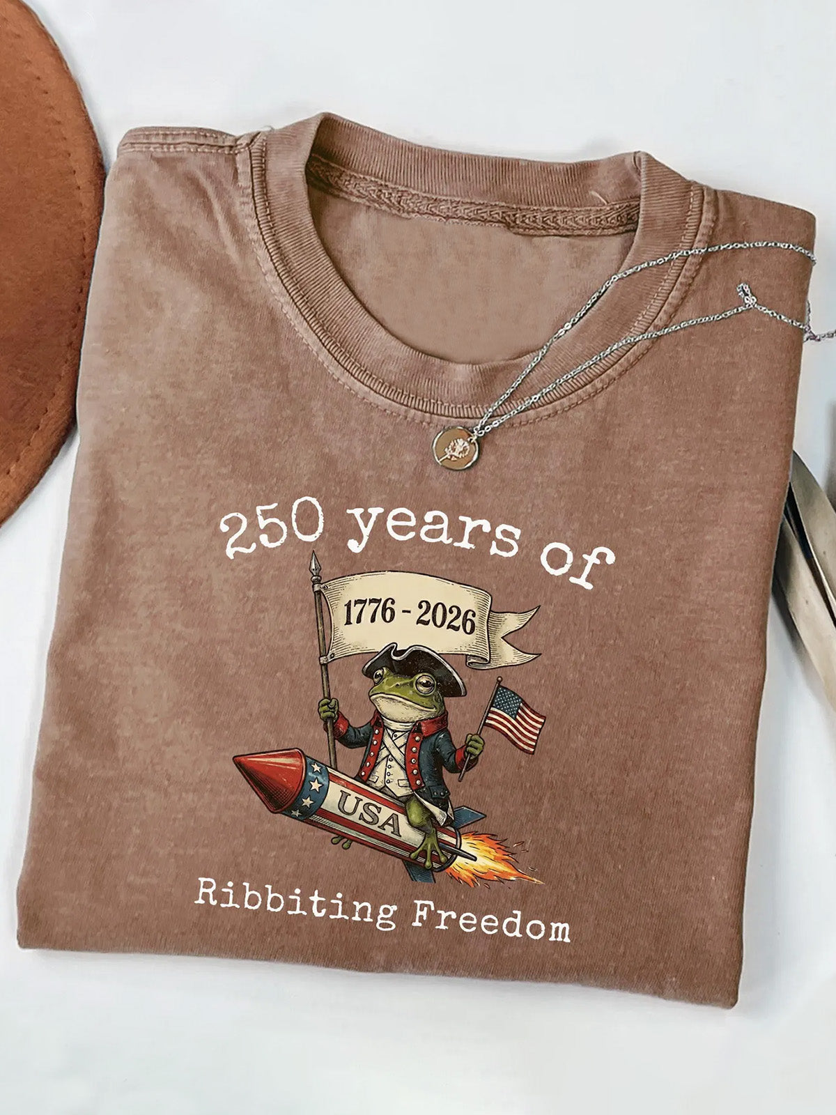 250 Years Of Ribbiting Freedom Cotton T-shirt