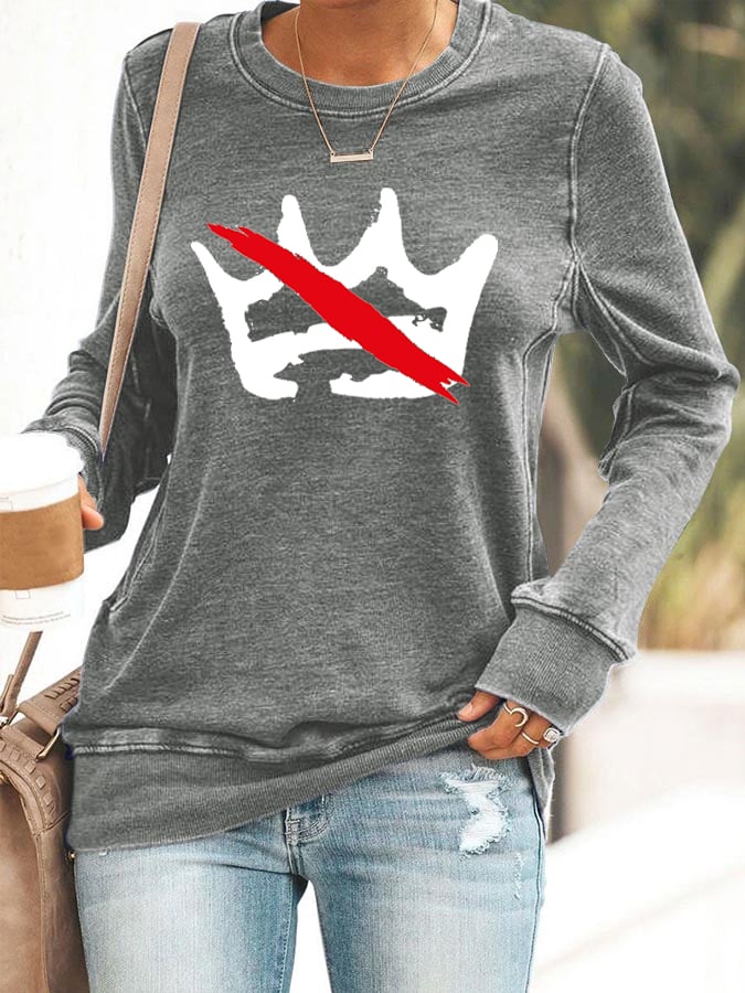 🔥Buy 3 Get 15% Off🔥Women's Retro No Kings Print Sweatshirt