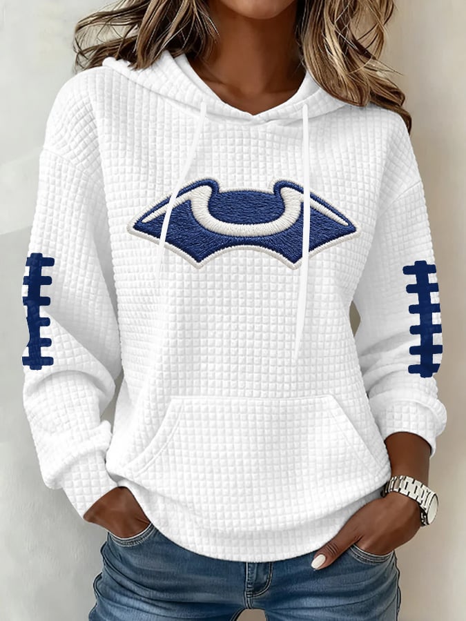 Women's Football Print Hoodie Sweatshirt