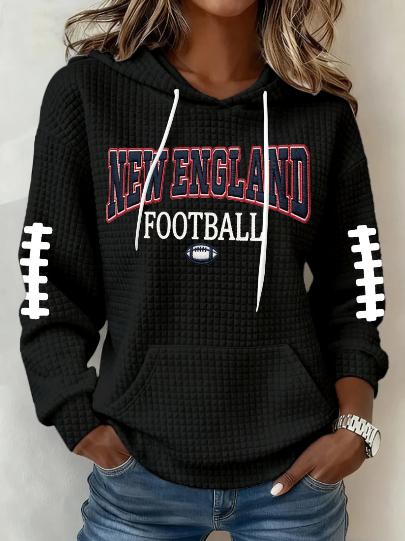 Women's Football Print Hoodie Sweatshirt