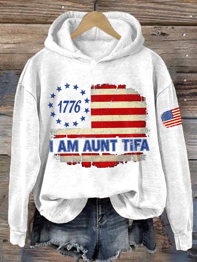 🔥Buy 3 Get 15% Off🔥Retro I Am Aunt Tifa Print Hoodie