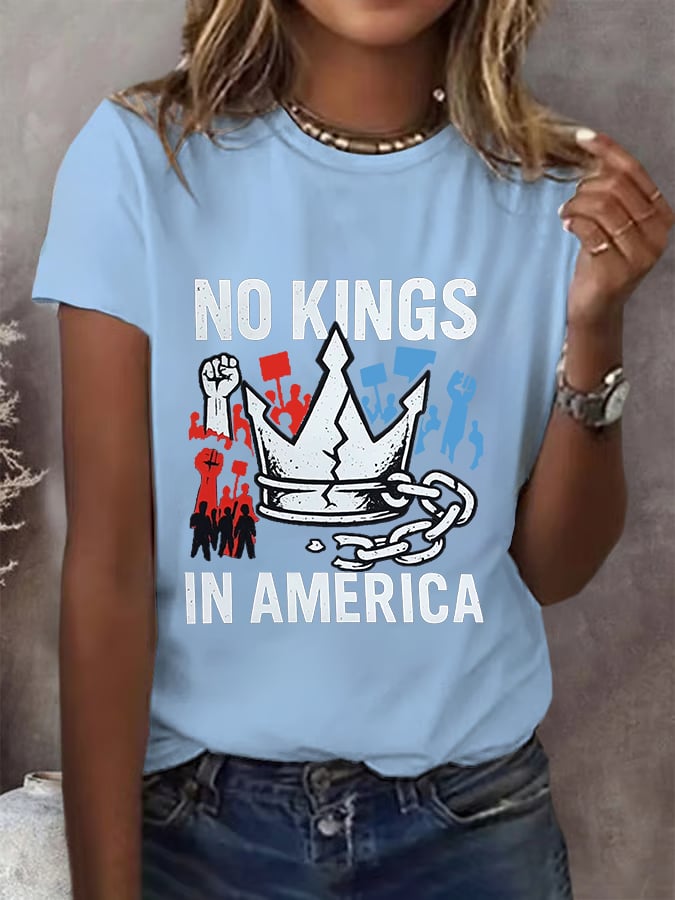 We Serve For The Country Not For The King Print T-Shirt