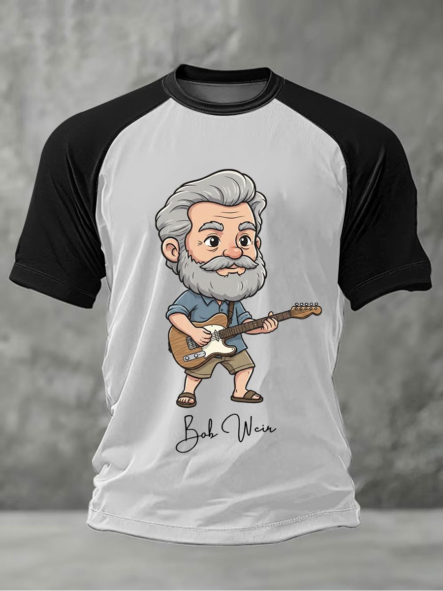 🔥Buy 3 Get 15% Off Men'S RIP Bob Weir Print Raglan Sleeve T-Shirt