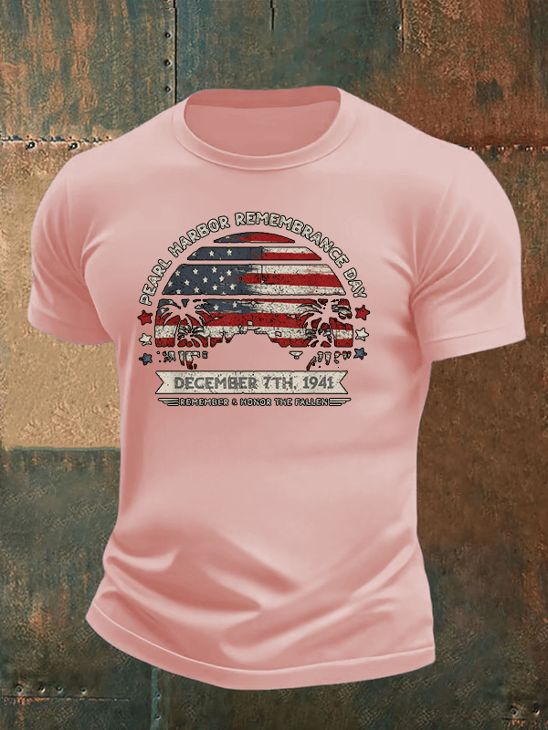 🔥Buy 3 Get 15% Off Men's Pearl Harbor Memorial Day Hawaii USA Flag Day of Infamy T-shirt