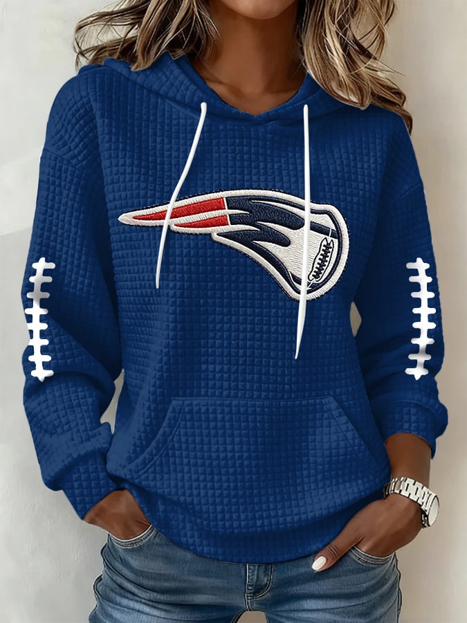 Women's Football Print Hoodie Sweatshirt