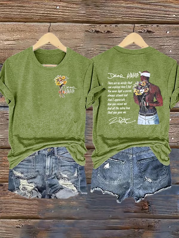 Women's DEAR MAMA Printed T-Shirt