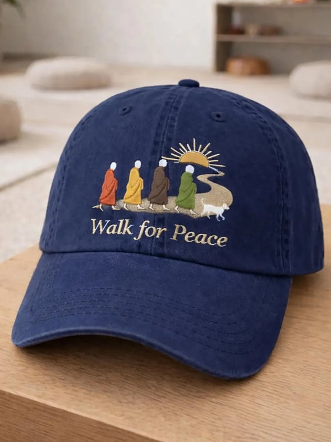 Walk For Peace Printed Casual Hat