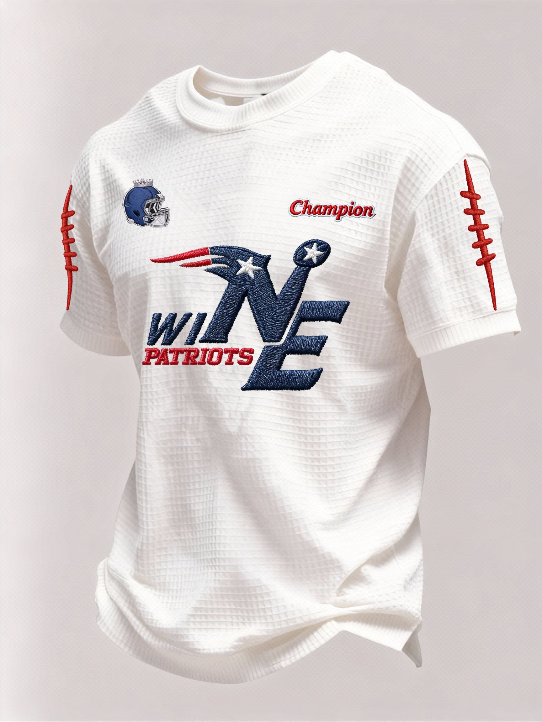 Men’s Football Graphic Waffle Knit Short Sleeve Crewneck T-Shirt