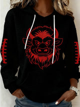 Women's Football Print Casual Sweatshirt