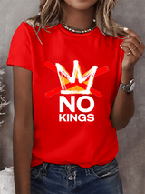 🔥Buy 3 Get 15% Off Women's  America has No Kings Printed Casual T-Shirt
