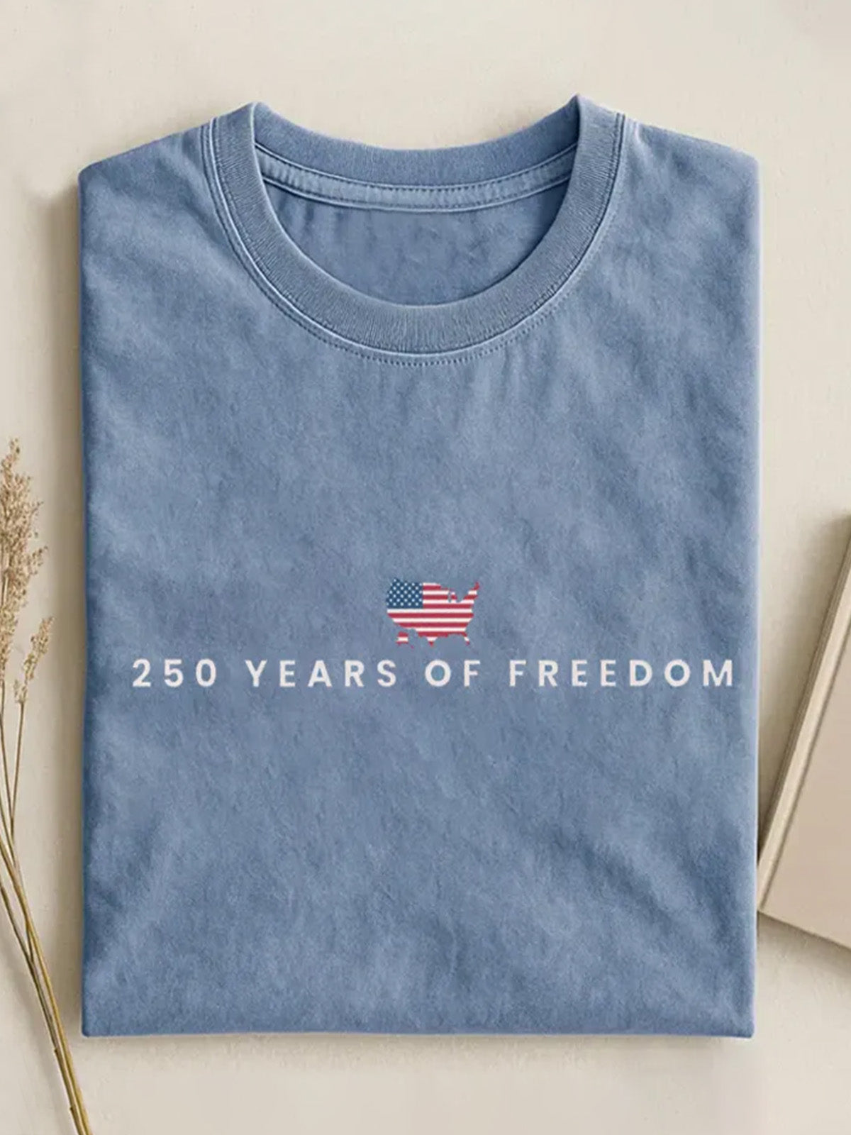 250th Anniversary Of American Independence Cotton Short Sleeve T-shirt