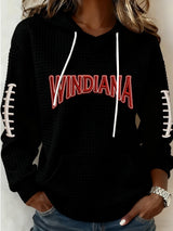 Women's Football Print Casual Sweatshirt