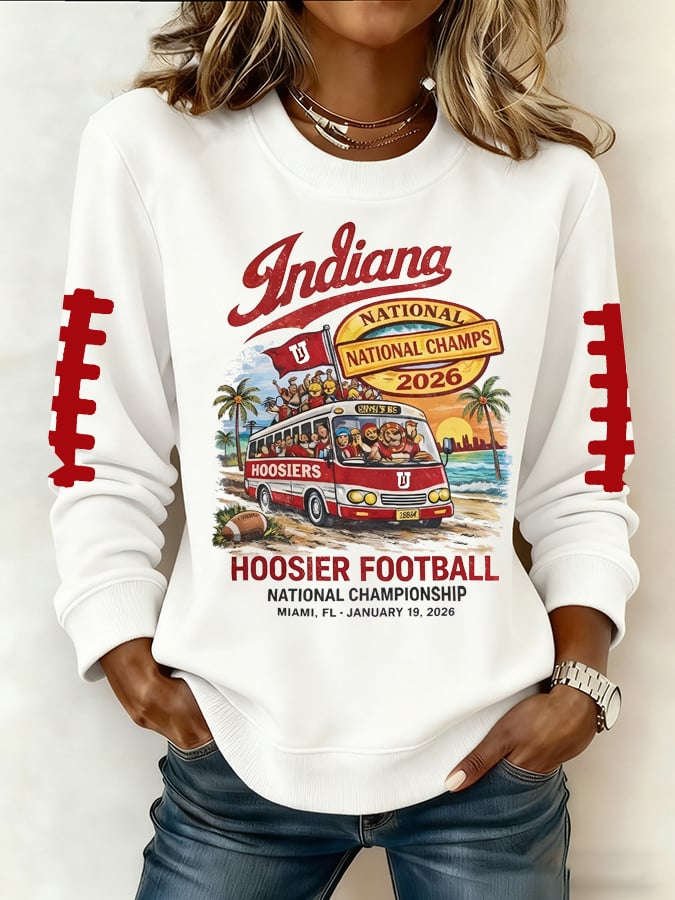 Women's Football  Printed Long-Sleeve Sweatshirt