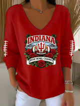 Women's Football Print Sweatshirt