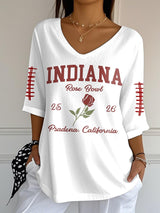 Retro Football Print T-Shirt