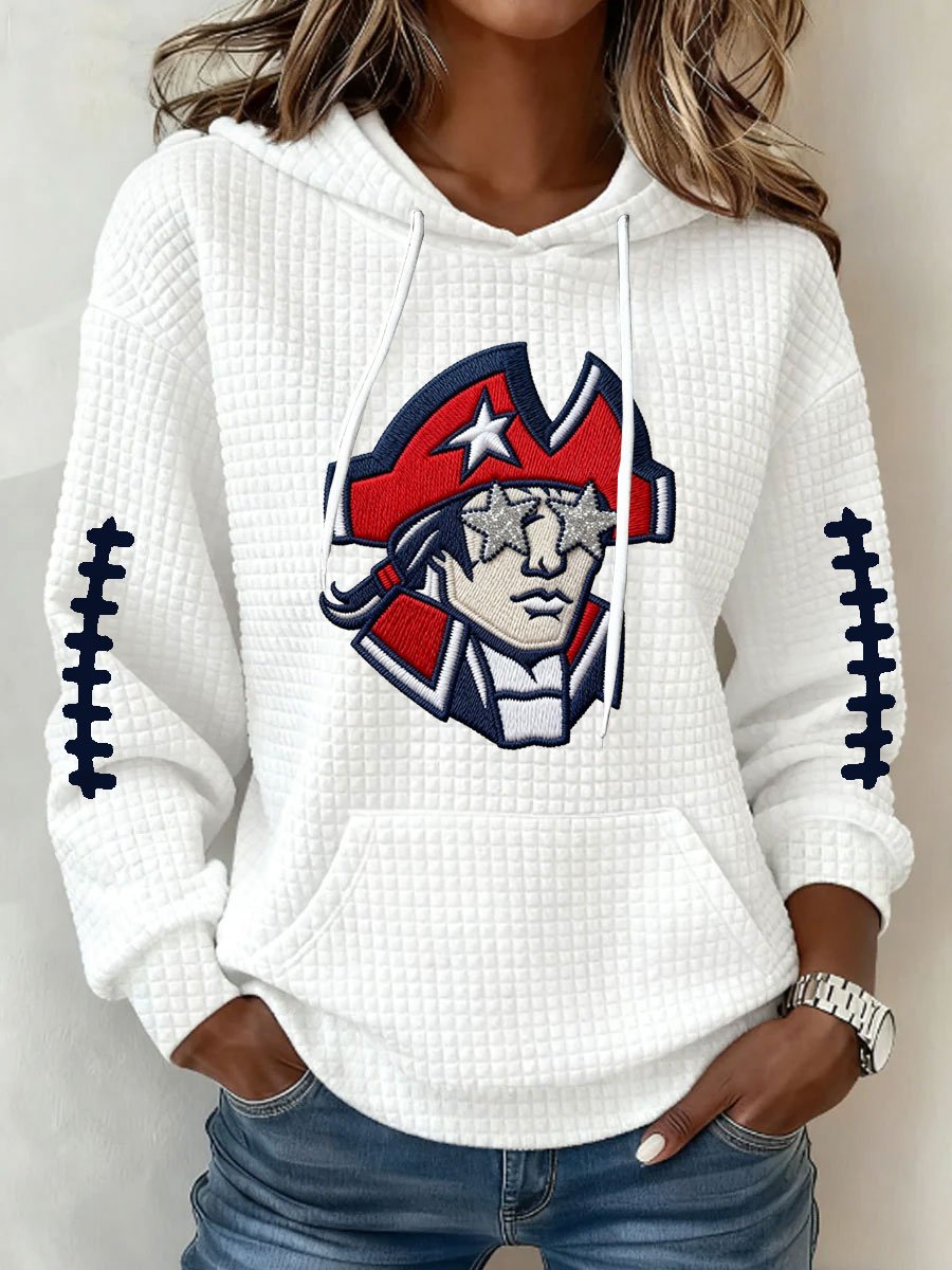 Women's Football Print Hoodie Sweatshirt