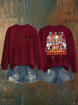 Women's   Football Print Sweatshirt