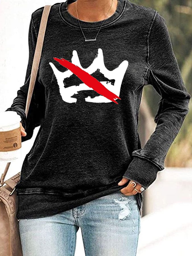 🔥Buy 3 Get 15% Off🔥Women's Retro No Kings Print Sweatshirt
