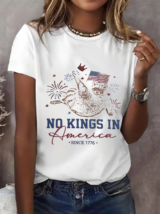 🔥Buy 3 Get 15% Off🔥Women's No King In America Printed  T-Shirt