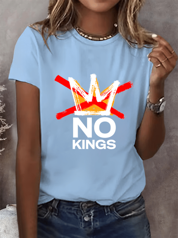 🔥Buy 3 Get 15% Off Women's  America has No Kings Printed Casual T-Shirt