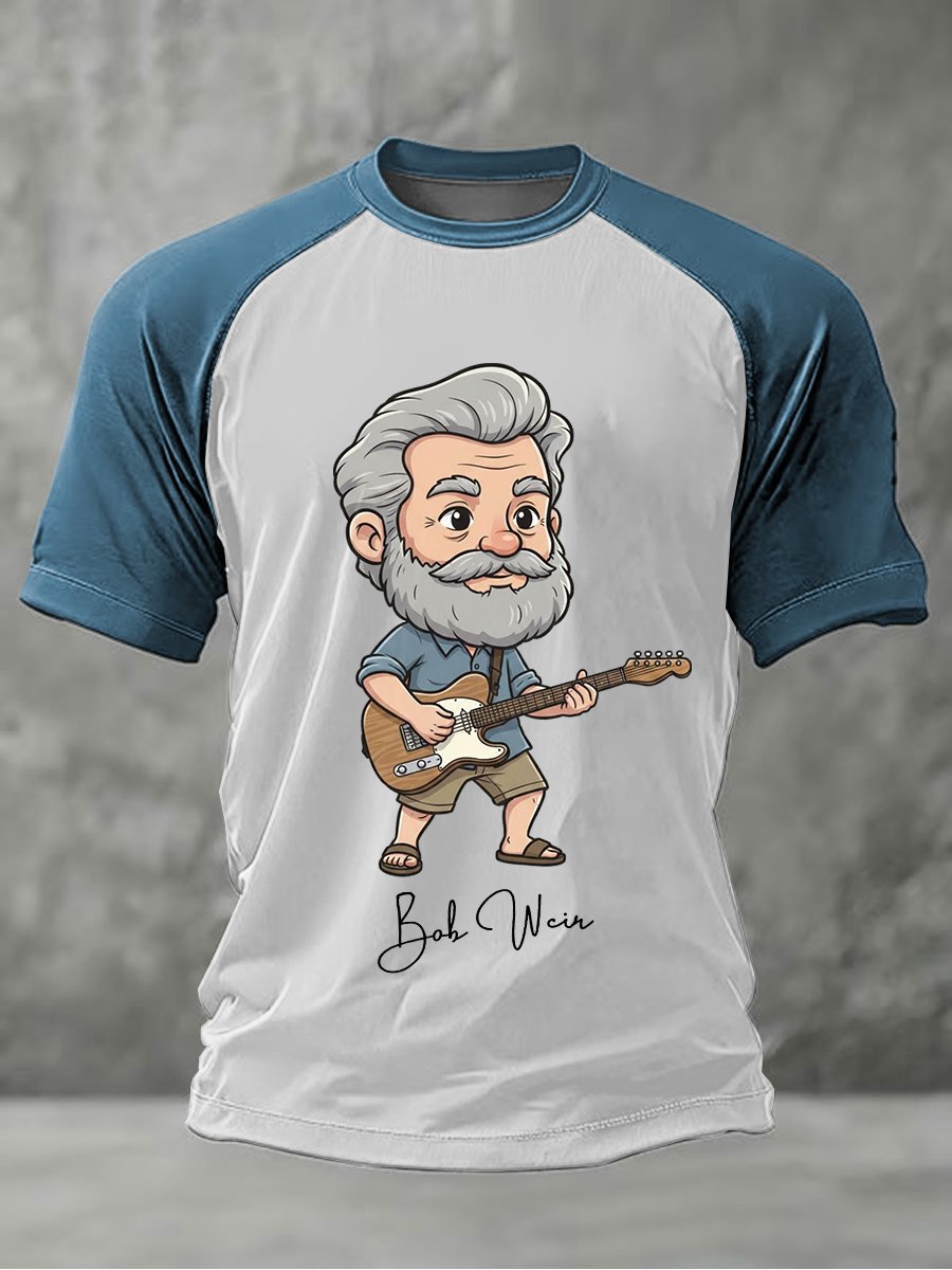🔥Buy 3 Get 15% Off Men'S RIP Bob Weir Print Raglan Sleeve T-Shirt