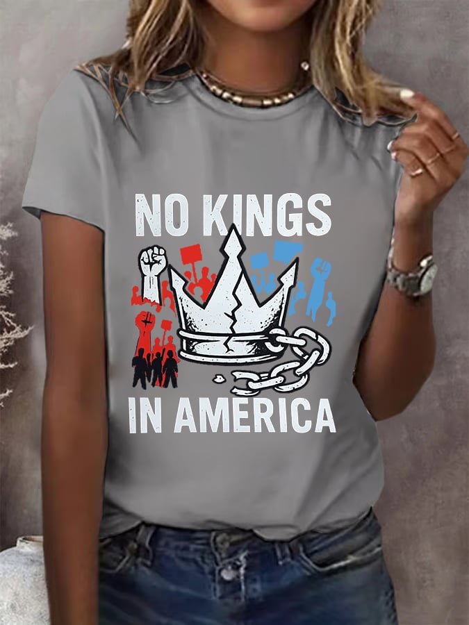 We Serve For The Country Not For The King Print  T-Shirt