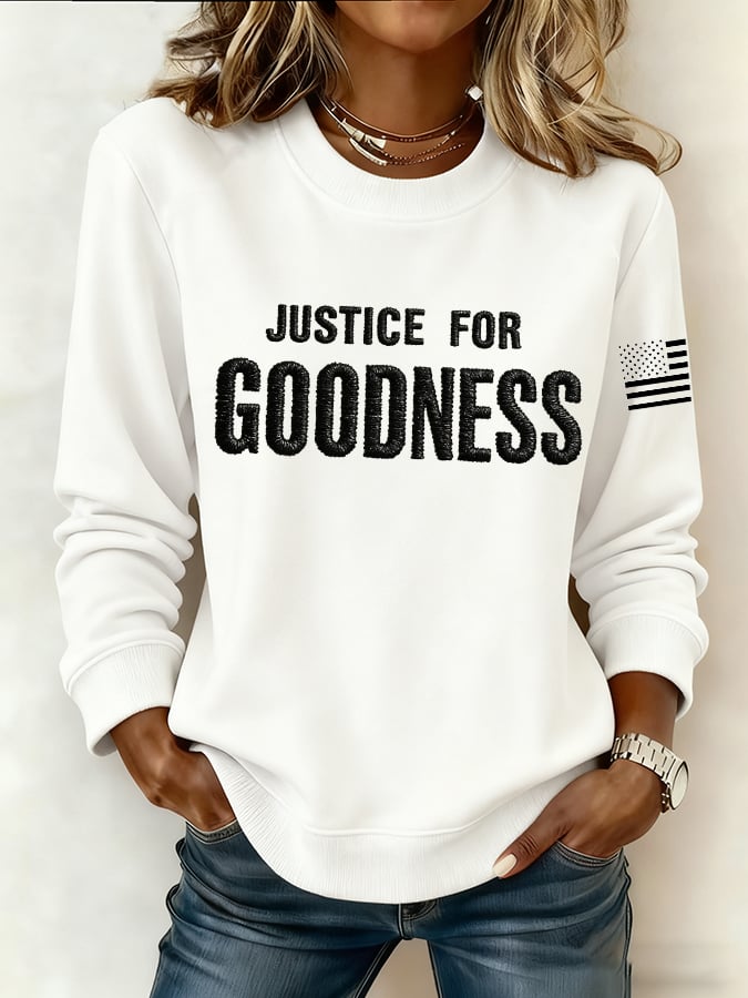 Women's JUSTICE FOR GOODNESS Printed Hoodies