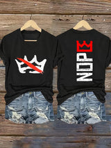 🔥Buy 3 Get 15% Off Women's  Nope, No Kings In America Print T-shirt