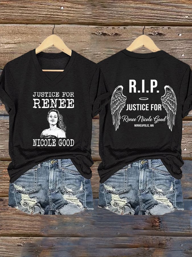 Women's Justice for Renee Nicole Good  Print Casual T-Shirt