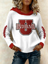 Women's Football Print Hoodie