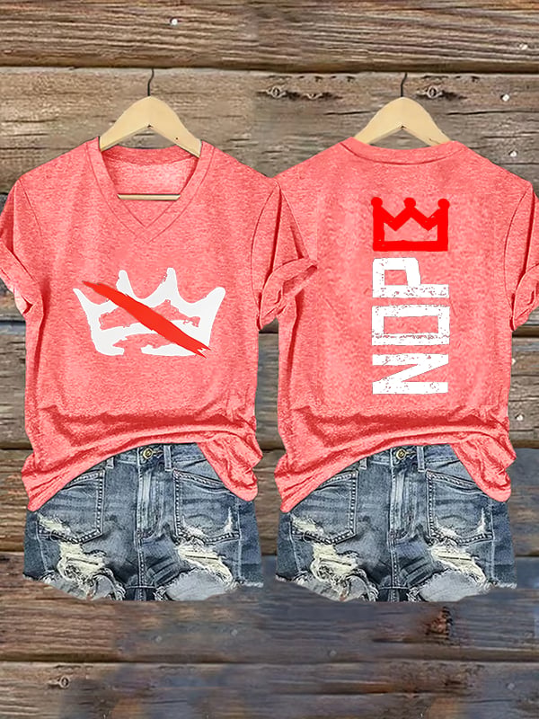 🔥Buy 3 Get 15% Off Women's  Nope, No Kings In America Print T-shirt