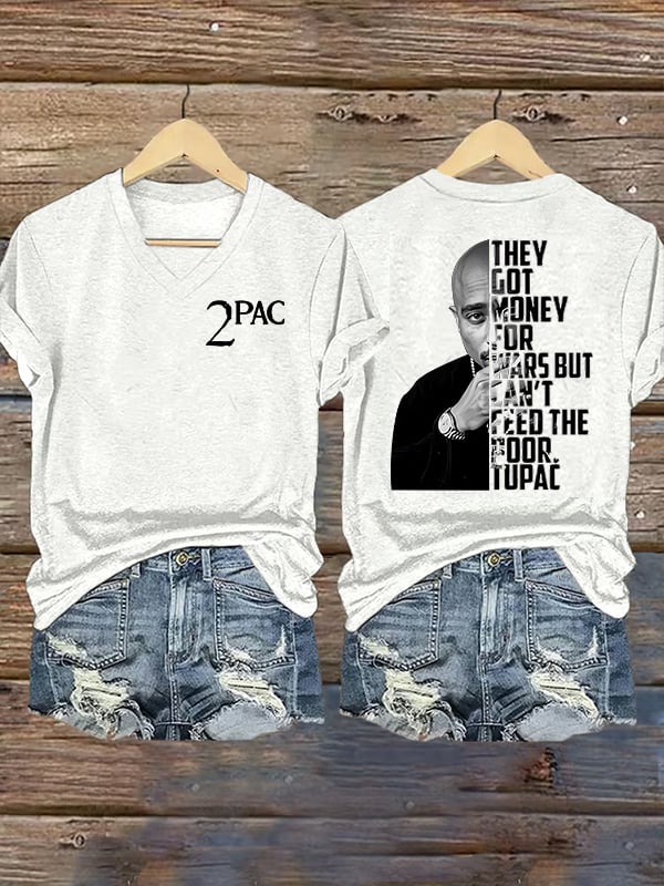 Women's  2Pac Rapper Print T-Shirt