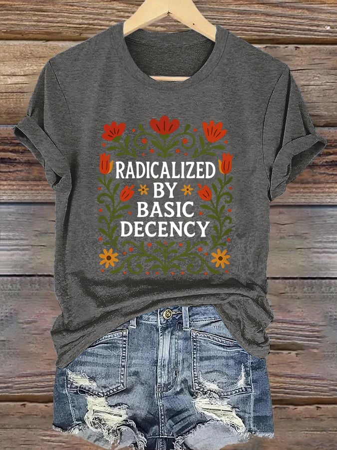 🔥Buy 3 Get 15% Off🔥Retro Radicalized By Basic Decency Print T-Shirt