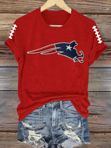 Women's Football Print Casual T-shirt