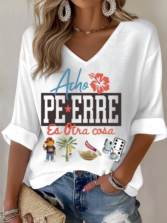 Women's  Puerto Rico Print T-Shirt