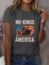 No Kings In America Print  T-shirt