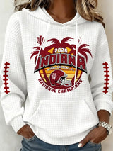 Women's Football Print Casual Sweatshirt